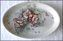 Oval plate with flowers