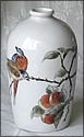 Vase with birds and peches