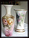 Two floral porcelain vases