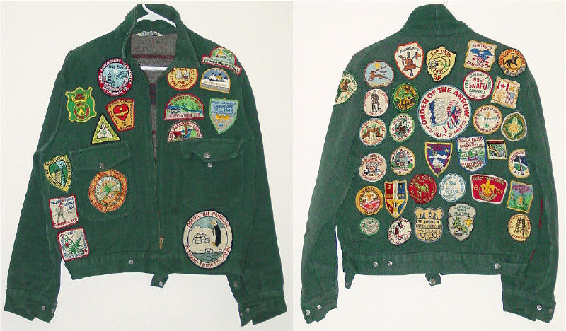 Boy Scout Green Jacket with Patches