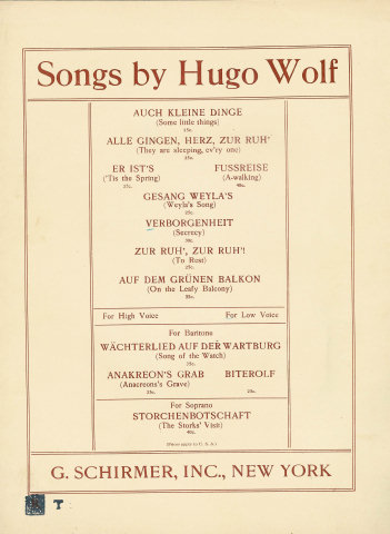 Verborgenheit (Secrecy) - Hugo Wolf, Eduard M�rike