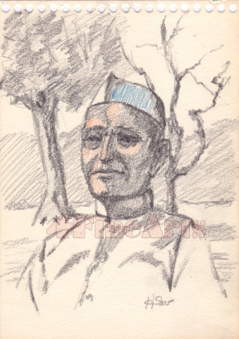 Get Jawaharlal Nehru Photo Drawing Background